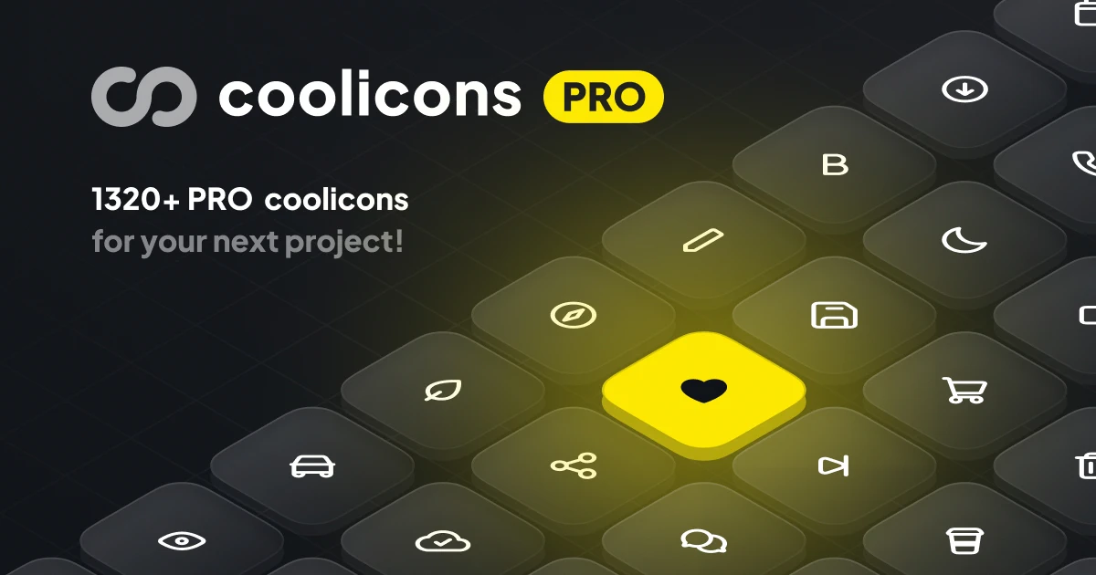 coolicons - 1,320+ Carefully Designed Icons | UI root